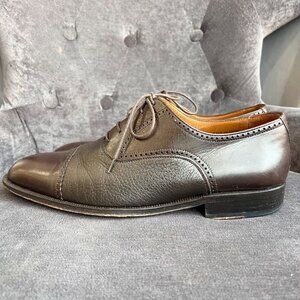 Magnanni Men’s Brown Leather Oxford Dress Shoes – Size 8.5M